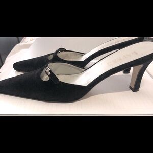 Lauren By Ralph Lauren/ Black Velvet Mules